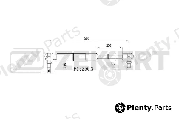 Zekkert GF-2468 — Gas Spring, boot/cargo area