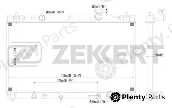 Zekkert MK-1164 — Radiator, engine cooling