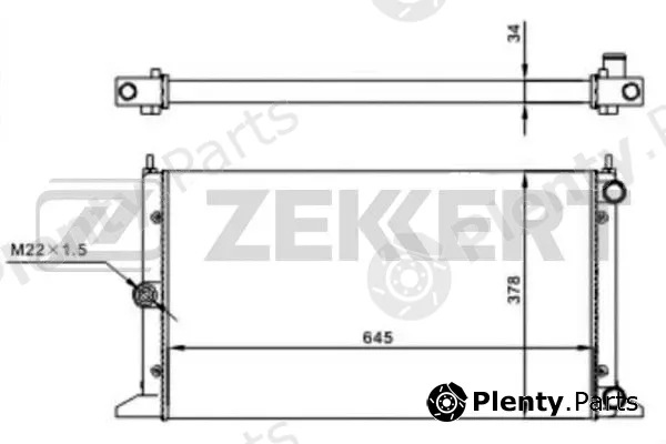 Zekkert MK-1336 — Radiator, engine cooling