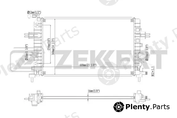 Zekkert MK-1540 — Radiator, engine cooling