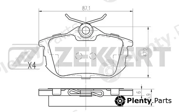 Zekkert BS-2226 — Brake Pad Set, disc brake