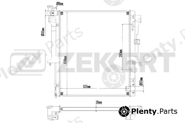 Zekkert MK-1267 — Radiator, engine cooling
