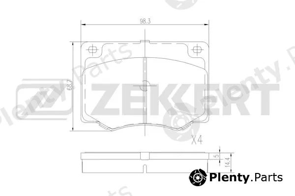 Zekkert BS-3043 — Brake Pad Set, disc brake