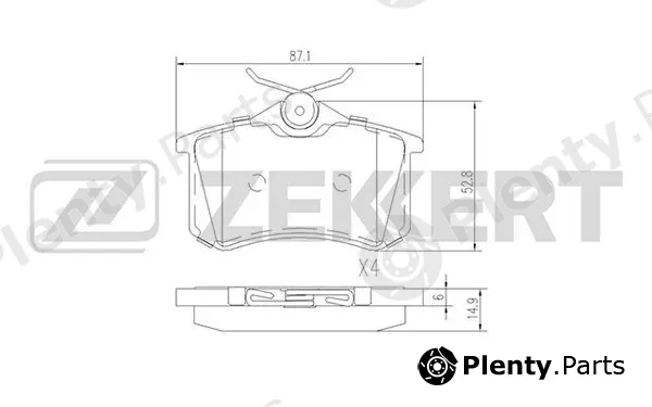 Zekkert BS-1127 — Brake Pad Set, disc brake