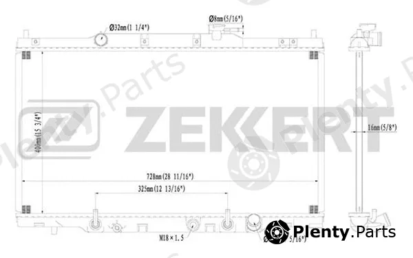 Zekkert MK-1170 — Radiator, engine cooling