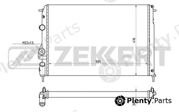 Zekkert MK-1082 — Radiator, engine cooling
