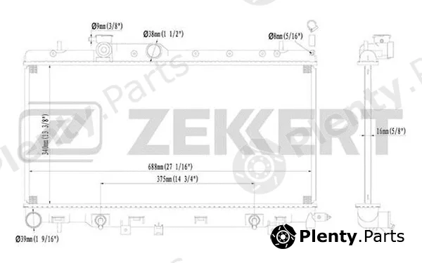 Zekkert MK-1135 — Radiator, engine cooling