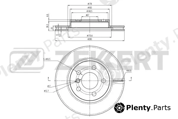 Zekkert BS-6427 — Brake Disc