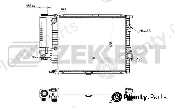 Zekkert MK-1003 — Radiator, engine cooling