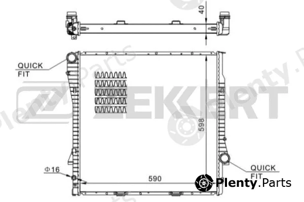 Zekkert MK-1561 — Radiator, engine cooling