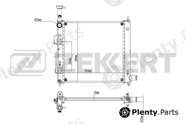 Zekkert MK-1601 — Radiator, engine cooling