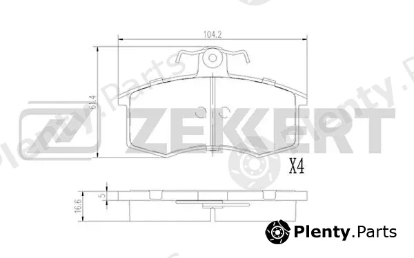 Zekkert BS-1927 — Brake Pad Set, disc brake