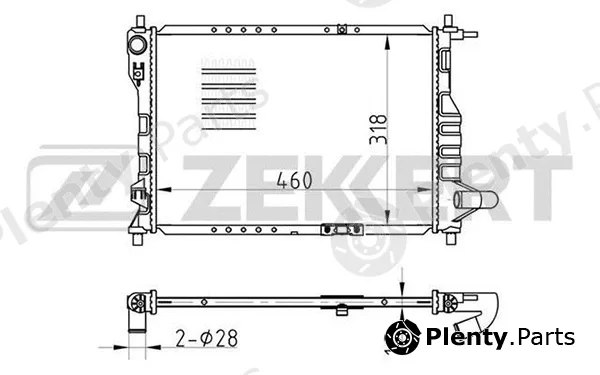 Zekkert MK-1007 — Radiator, engine cooling