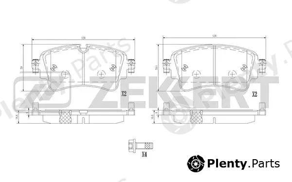 Zekkert BS-1362 — Brake Pad Set, disc brake
