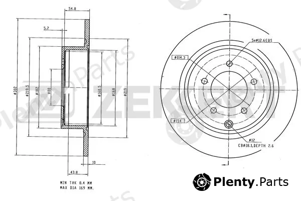 Zekkert BS-6624 — Brake Disc