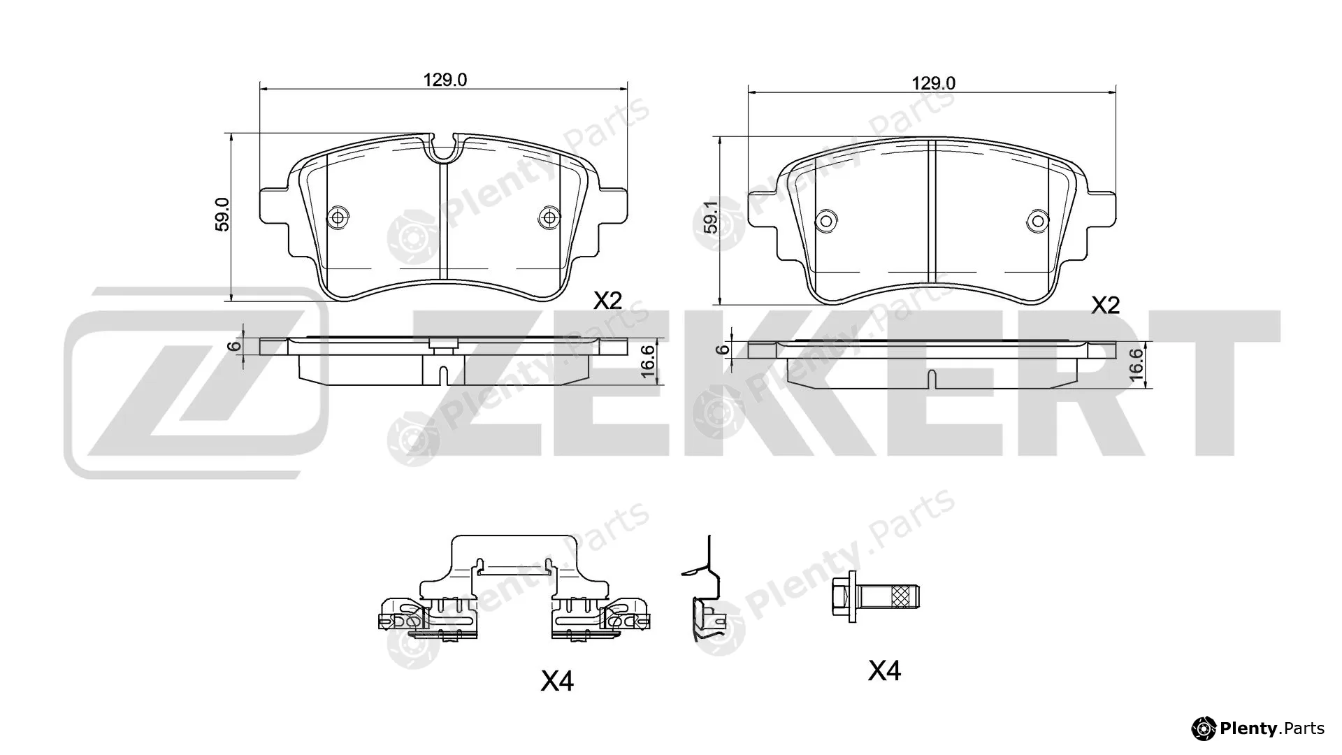 Zekkert BS-1081 — Brake Pad Set, disc brake