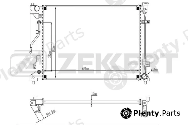 Zekkert MK-1256 — Radiator, engine cooling