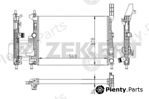 Zekkert MK-1618 — Radiator, engine cooling