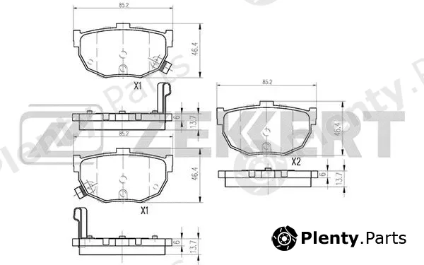 Zekkert BS-1766 — Brake Pad Set, disc brake