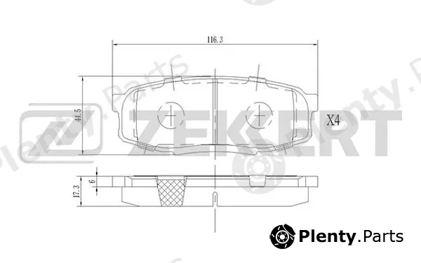 Zekkert BS-1230 — Brake Pad Set, disc brake