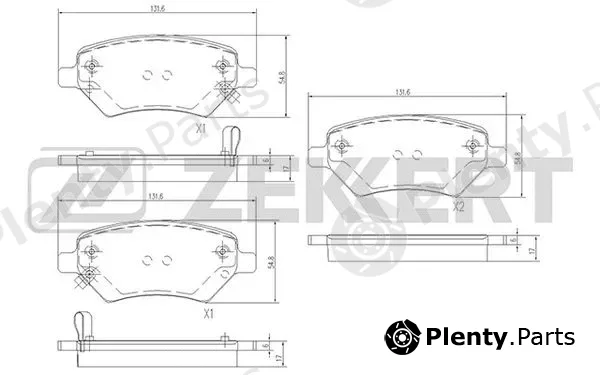 Zekkert BS-1001 — Brake Pad Set, disc brake
