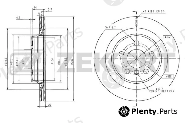 Zekkert BS-6598 — Brake Disc