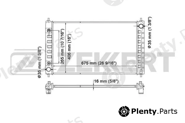 Zekkert MK-1533 — Radiator, engine cooling