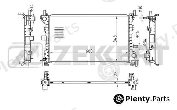Zekkert MK-1123 — Radiator, engine cooling