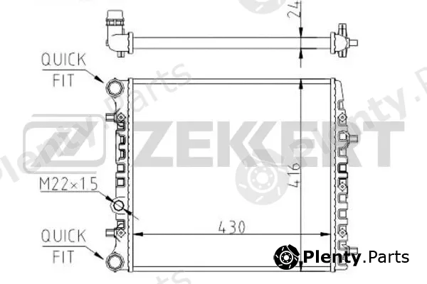 Zekkert MK-1139 — Radiator, engine cooling