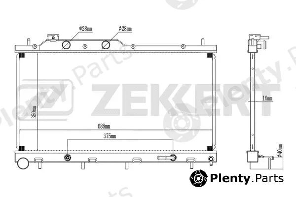 Zekkert MK-1045 — Radiator, engine cooling