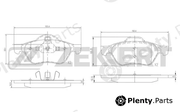 Zekkert BS-2488 — Brake Pad Set, disc brake