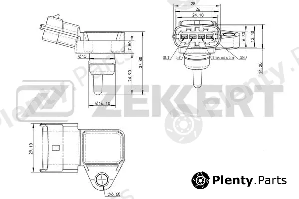 Zekkert SE-1031 — Sensor, intake manifold pressure