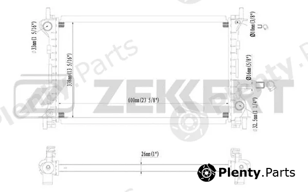 Zekkert MK-1122 — Radiator, engine cooling