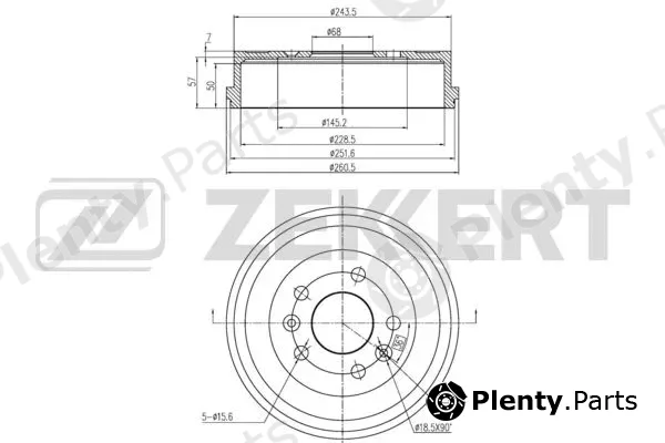 Zekkert BS-6075 — Brake Drum