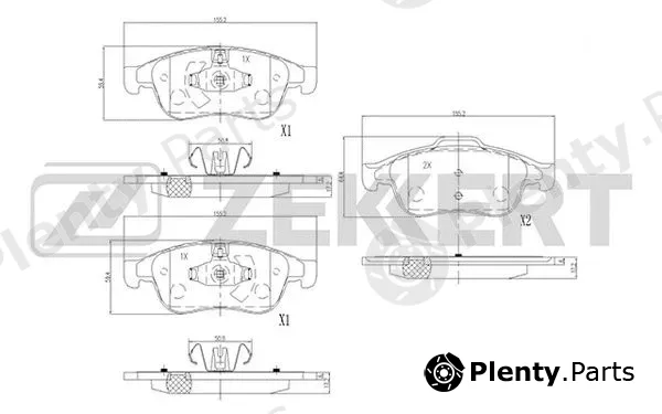 Zekkert BS-2800 — Brake Pad Set, disc brake