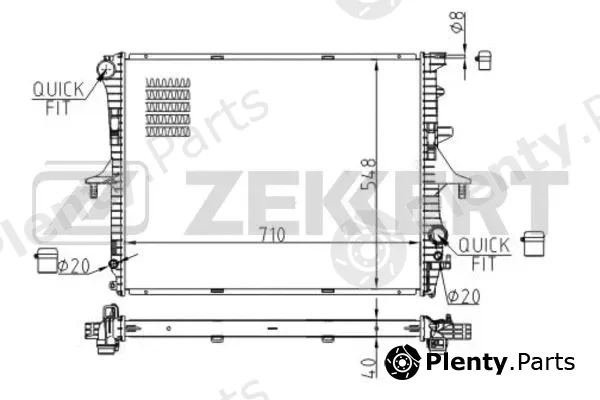 Zekkert MK-1556 — Radiator, engine cooling