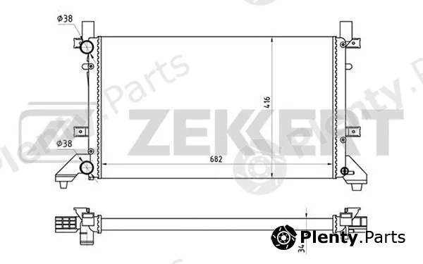 Zekkert MK-1108 — Radiator, engine cooling