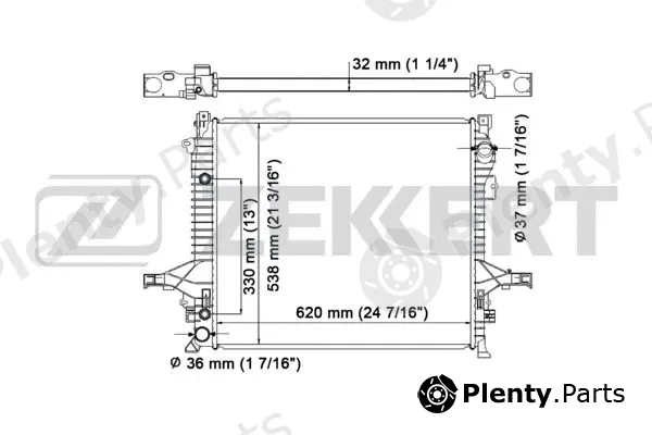 Zekkert MK-1235 — Radiator, engine cooling