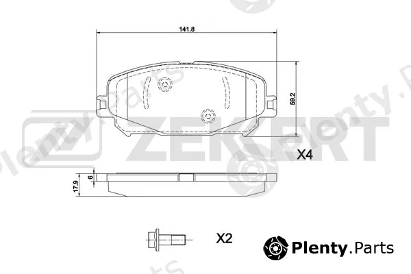 Zekkert BS-1311 — Brake Pad Set, disc brake