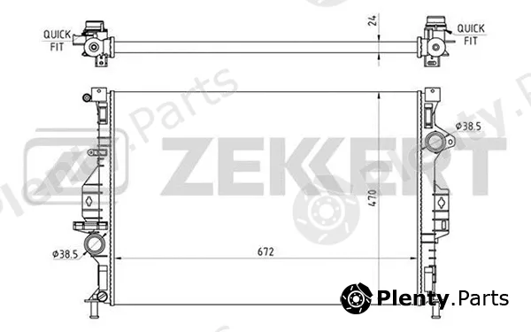Zekkert MK-1244 — Radiator, engine cooling
