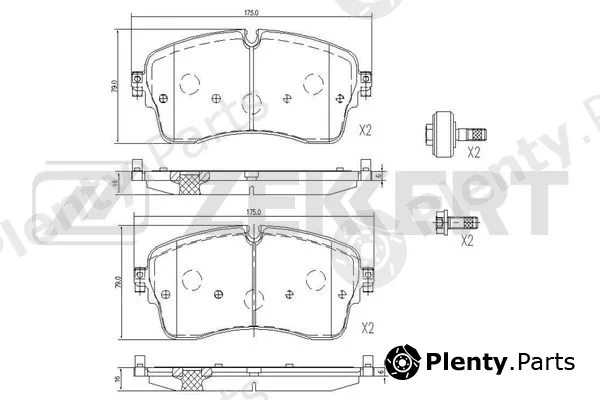 Zekkert BS-1240 — Brake Pad Set, disc brake