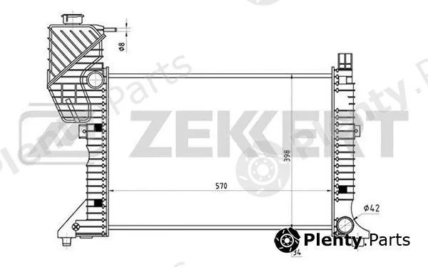 Zekkert MK-1339 — Radiator, engine cooling