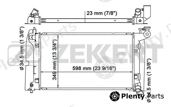 Zekkert MK-1167 — Radiator, engine cooling
