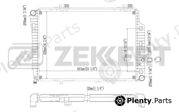 Zekkert MK-1239 — Radiator, engine cooling