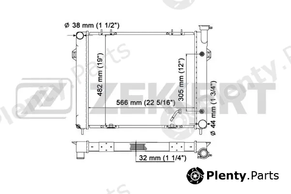Zekkert MK-1334 — Radiator, engine cooling
