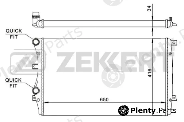 Zekkert MK-1246 — Radiator, engine cooling