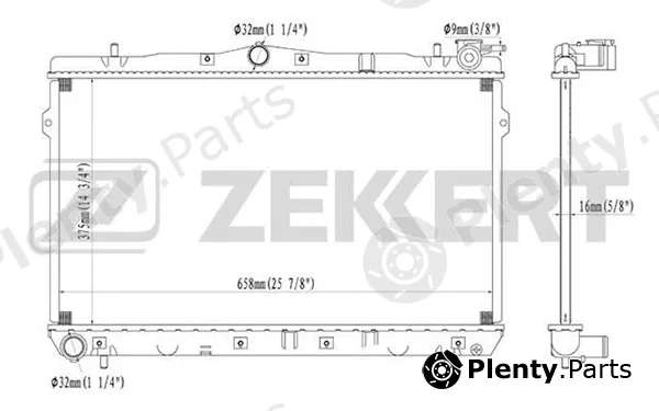 Zekkert MK-1080 — Radiator, engine cooling