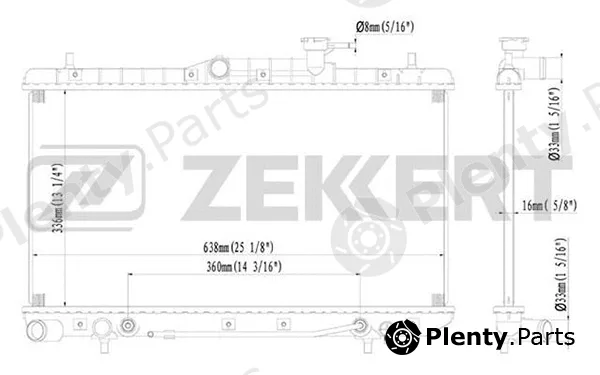 Zekkert MK-1156 — Radiator, engine cooling