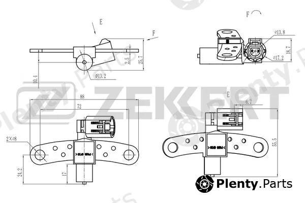 Zekkert SE-4044 — Sensor, crankshaft pulse