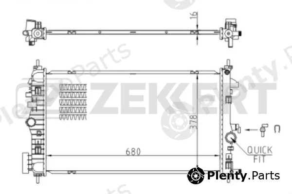 Zekkert MK-1134 — Radiator, engine cooling